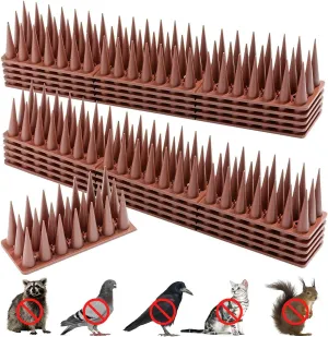 Bird Spikes for Outside, 20 Pack Bird Squirrel Raccoon Pigeon Cat Animal Deterrent Spikes for Bird Spikes for Anti Bird Defender Spikes Outdoor to Keep Birds Away and Keep Birds from Building Nest