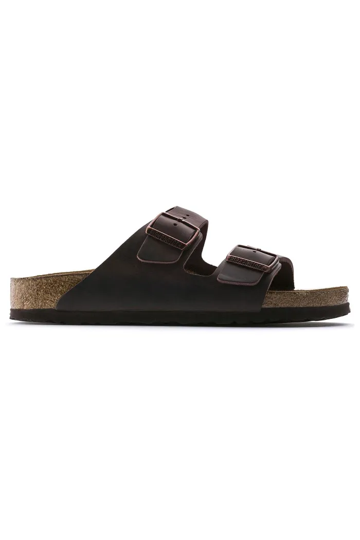Birkenstock Arizona Soft Footbed Oiled Leather Narrow Width in Habana