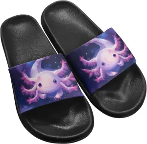 Biyejit Slippers for Women Men Open Toe Athletic Sandals Anti-Slip Sole Slide Sandals Flat Shoes for Indoor & Outdoor