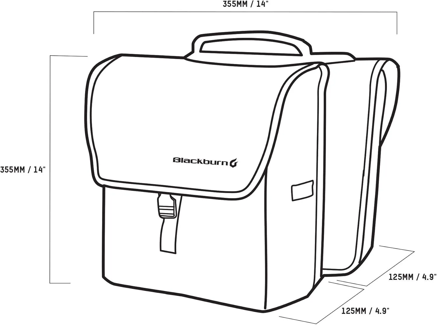 Blackburn Local Bike Saddle Bag (Black, One Size)