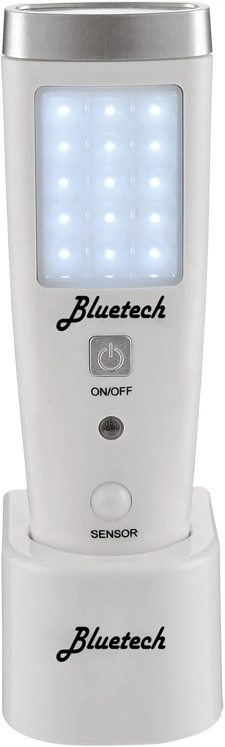 BLUETECH Avalon LED Flashlight Night Light for Emergency Preparedness, Portable Unit with Motion Detection,Power Failure Light, ETL Approved Blackout Light- 3 Pack, White