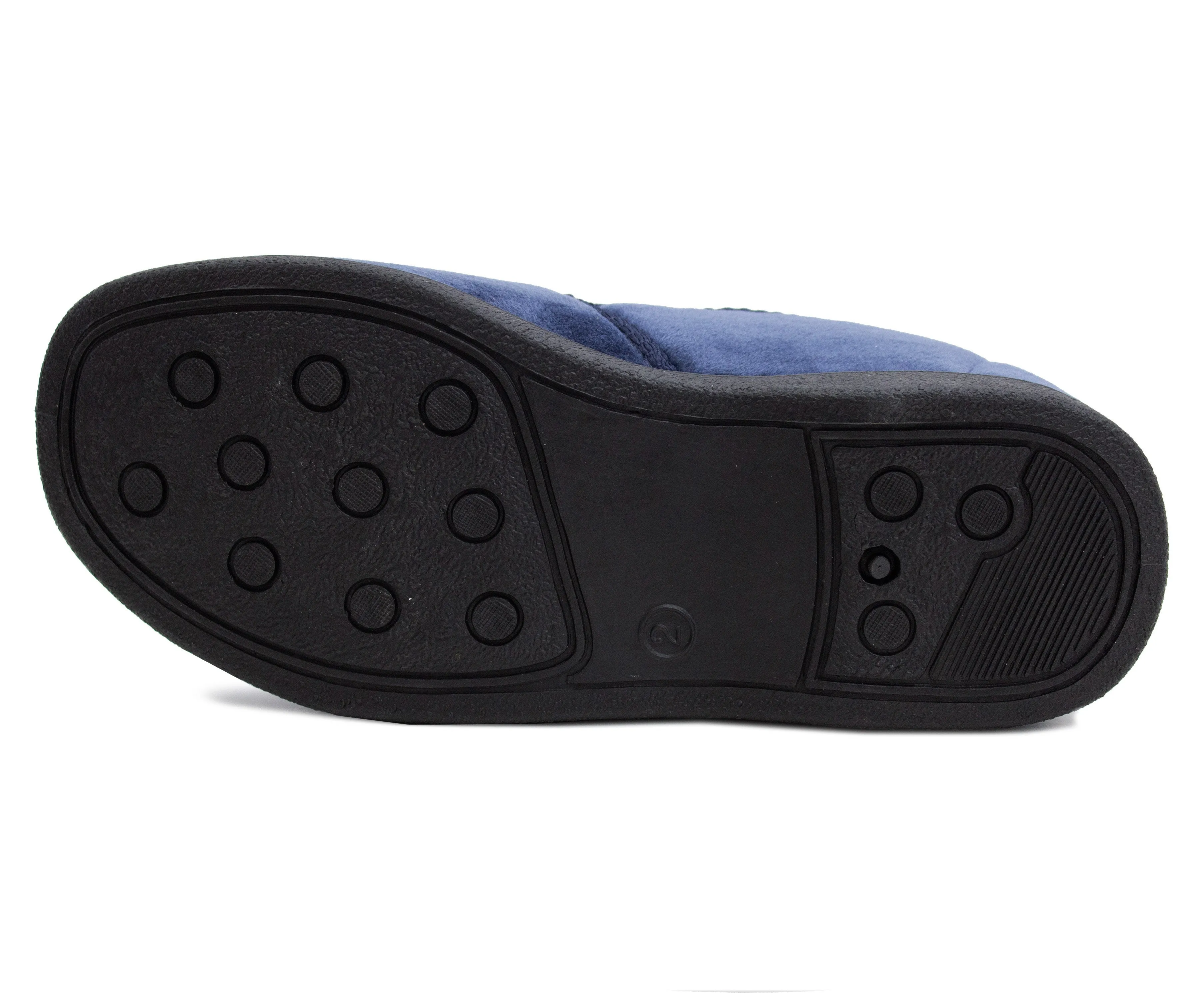 Boys Football Slippers Goal Slip On Novelty Youth Kids Elastic House Shoes Navy
