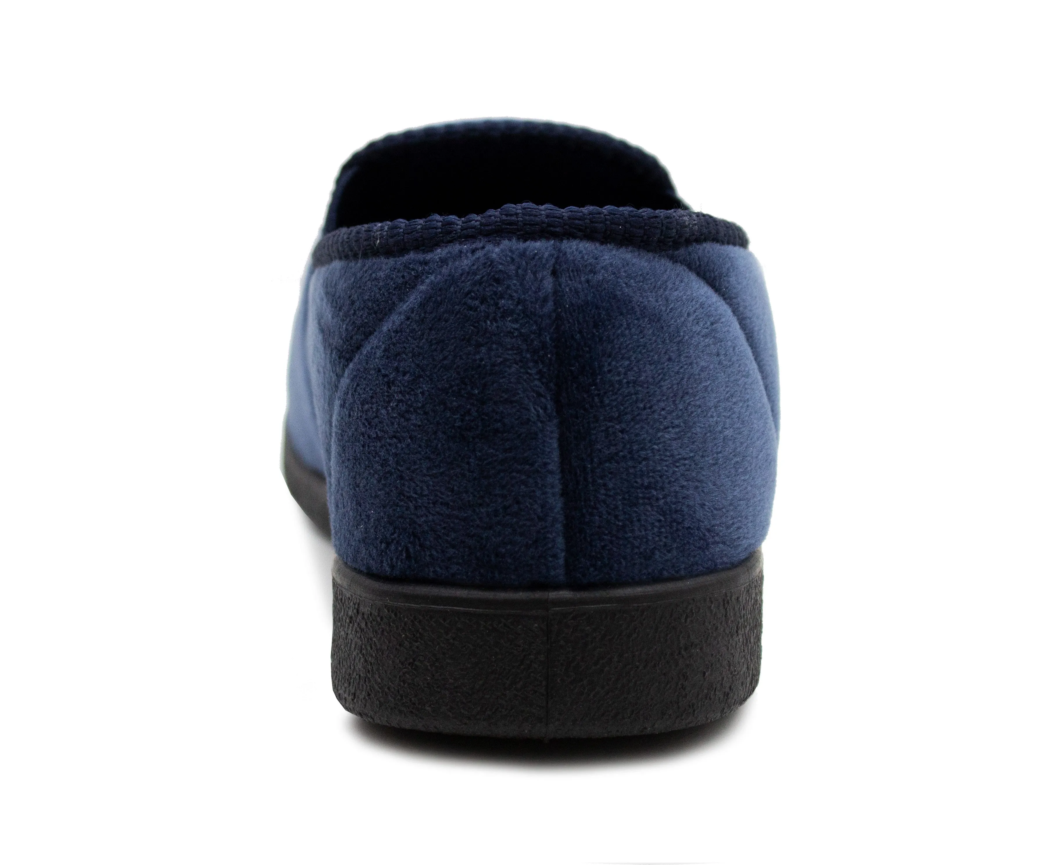 Boys Football Slippers Goal Slip On Novelty Youth Kids Elastic House Shoes Navy
