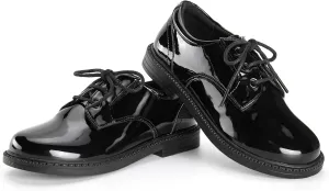 Boys Girls Dress Shoes Toddler Little Big Kid Oxford Shoes PU Leather School Uniform Wedding Loafer Flats White Baby Black Brown Lace-Up Casual Comfort Classic Formal Slip-On Walking Outdoor Party
