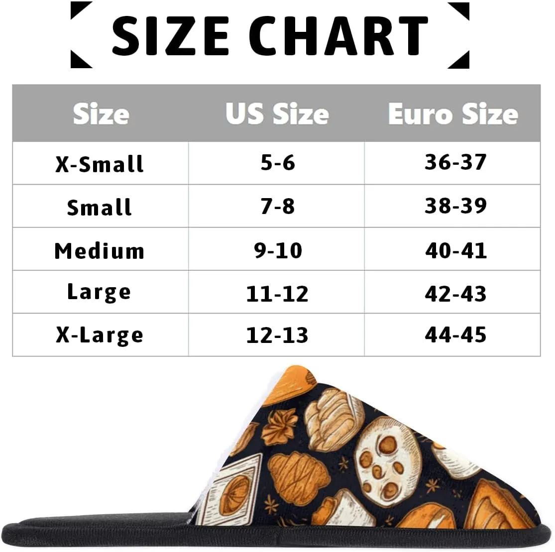 Bread Wheat Slippers for Women Men, Maple Leaf House Slippers Soft Fluffy Warm Slip On Slippers Cozy Indoor Slippers Non-Slip Home Shoes, X-Small