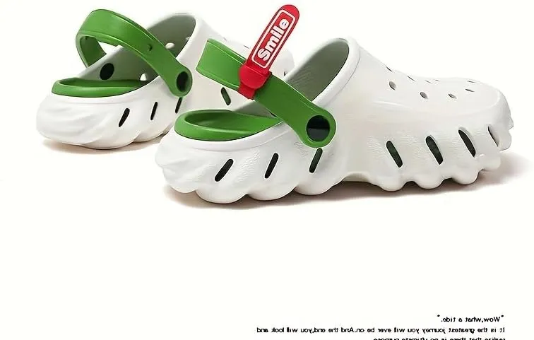 Breathable Hollow Design Men's Garden Clogs - Comfortable Slip-On Couple Beach Shoes