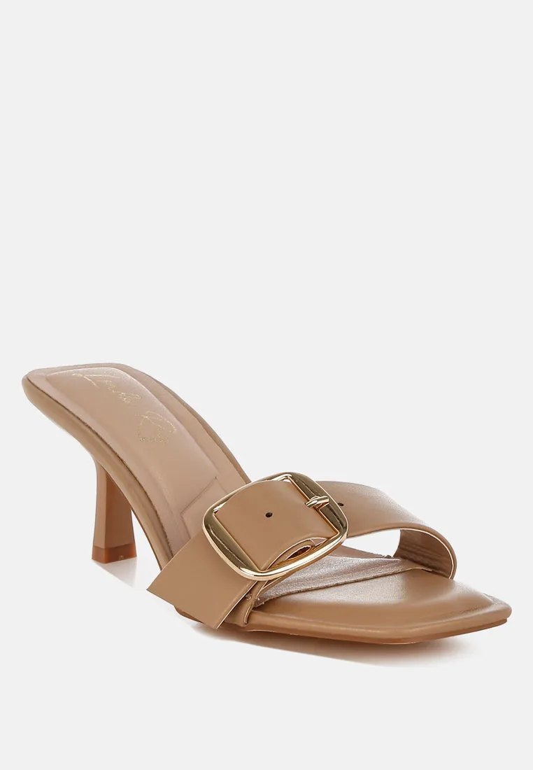 Buckle Strap Slip On Sandals By RUW