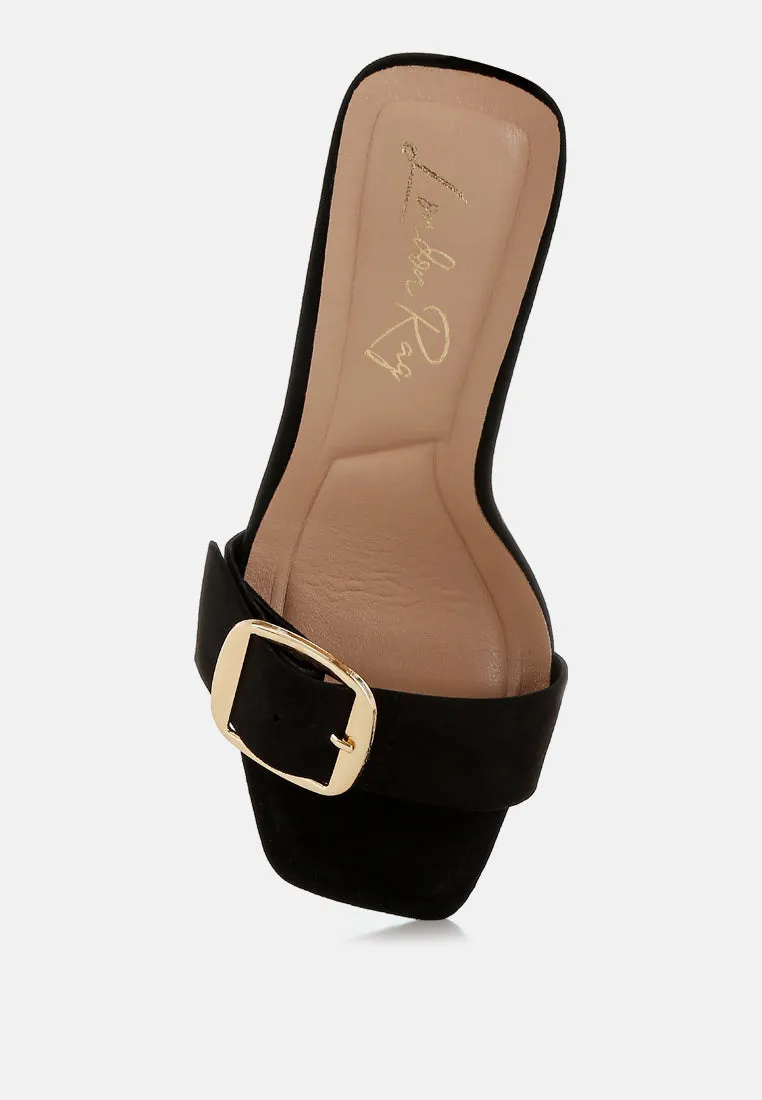 Buckle Strap Slip On Sandals By RUW