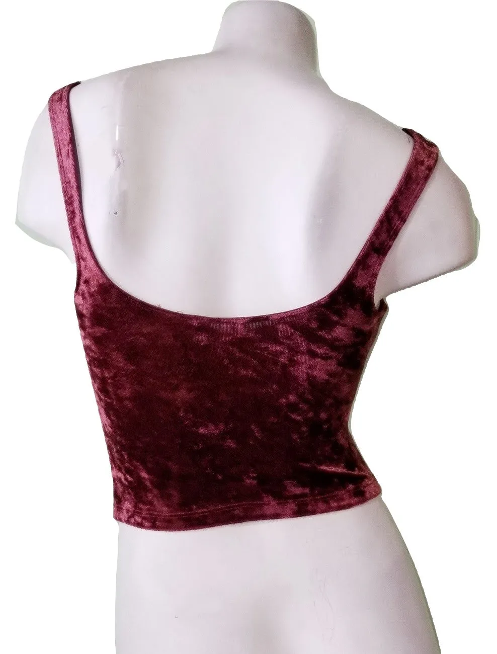 Burgundy Velvet Slip-on Corset