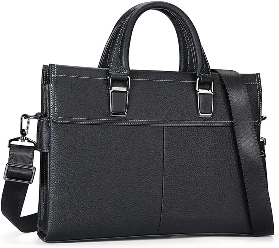 Business Briefcase Fashion Men's Cross Section Shoulder Crossbody Business Bag Laptop Handheld Computer Bag