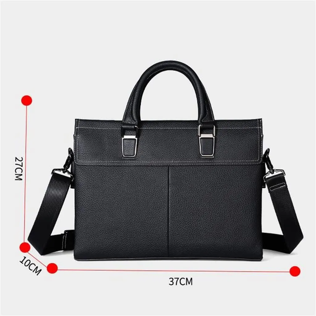 Business Briefcase Fashion Men's Cross Section Shoulder Crossbody Business Bag Laptop Handheld Computer Bag