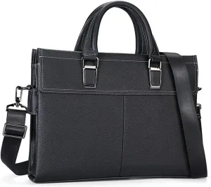 Business Briefcase Fashion Men's Cross Section Shoulder Crossbody Business Bag Laptop Handheld Computer Bag