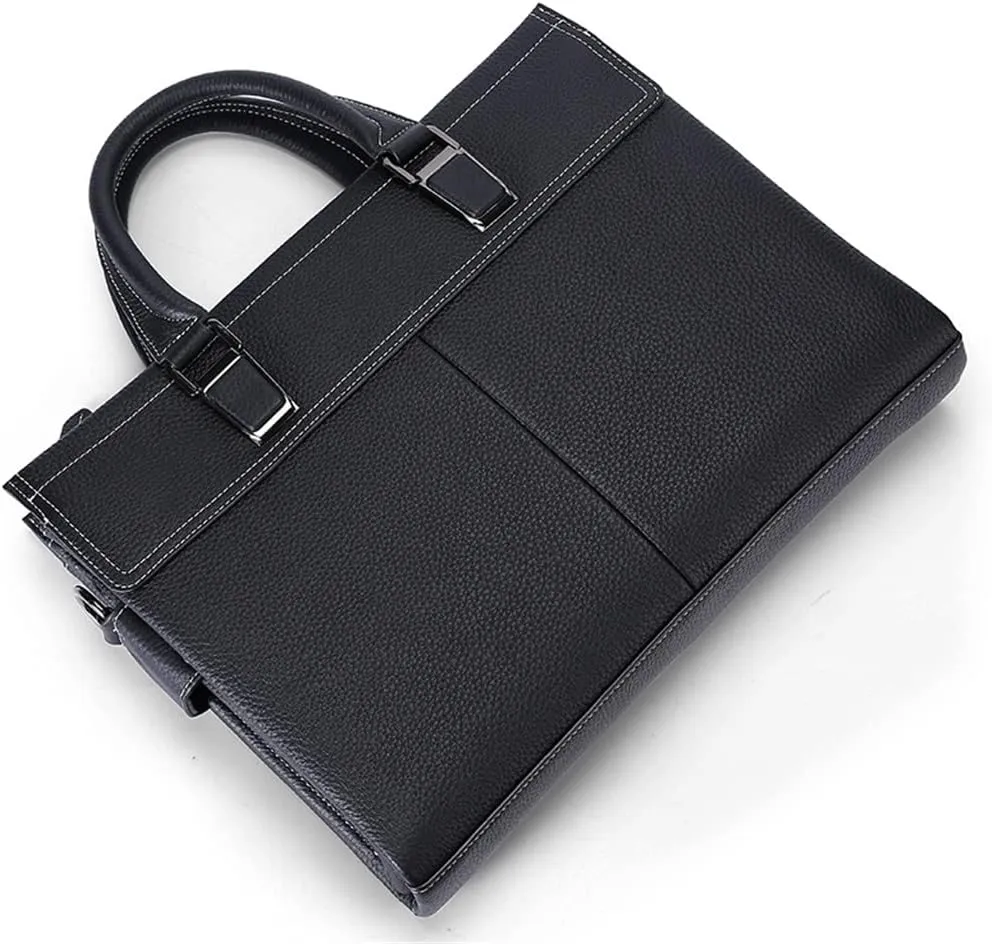 Business Briefcase Fashion Men's Cross Section Shoulder Crossbody Business Bag Laptop Handheld Computer Bag
