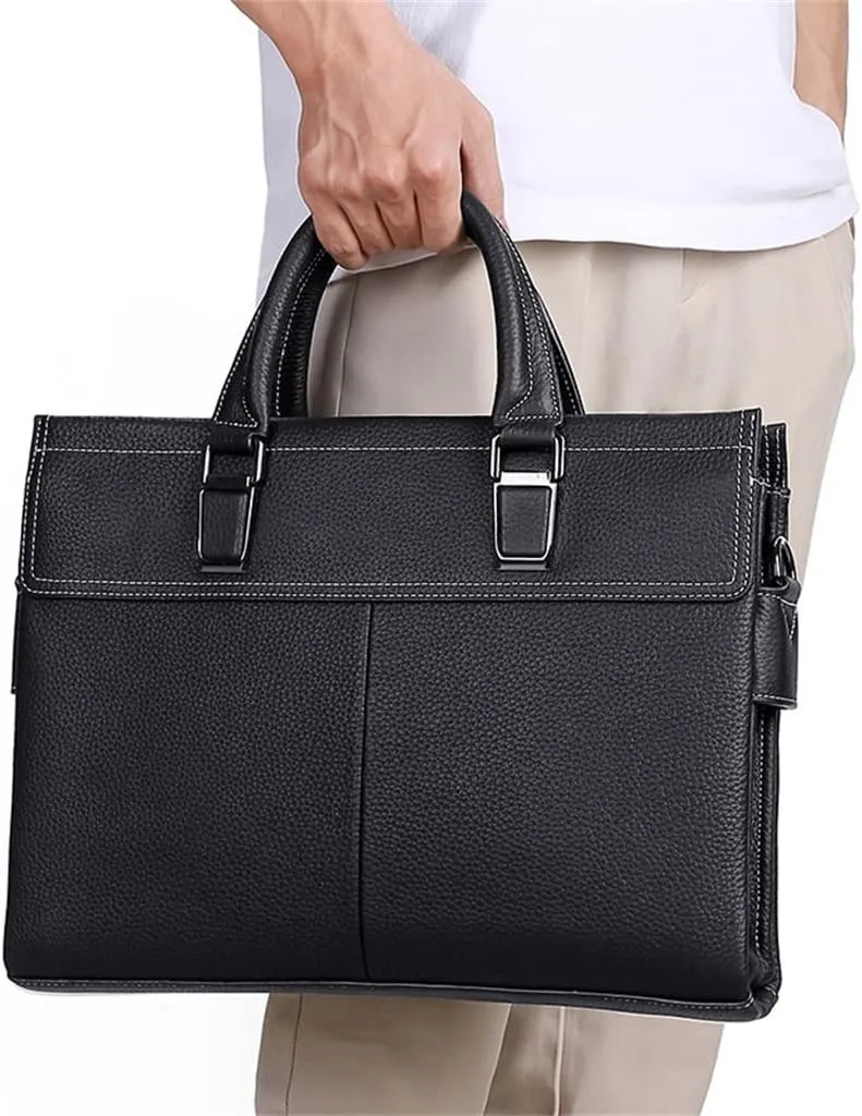 Business Briefcase Fashion Men's Cross Section Shoulder Crossbody Business Bag Laptop Handheld Computer Bag