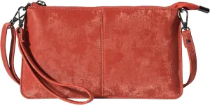Bveyzi Genuine Leather Wristlet Purses for Women, Envelope Clutch Wallet Small Crossbody Bags for Dressy Evening
