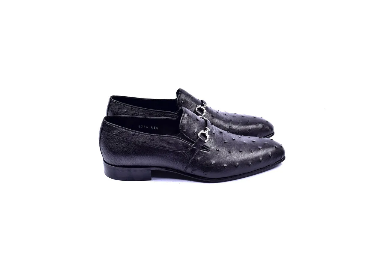 C0225- 5776 Genuine Ostrich-Black