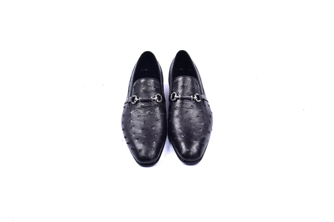 C0225- 5776 Genuine Ostrich-Black