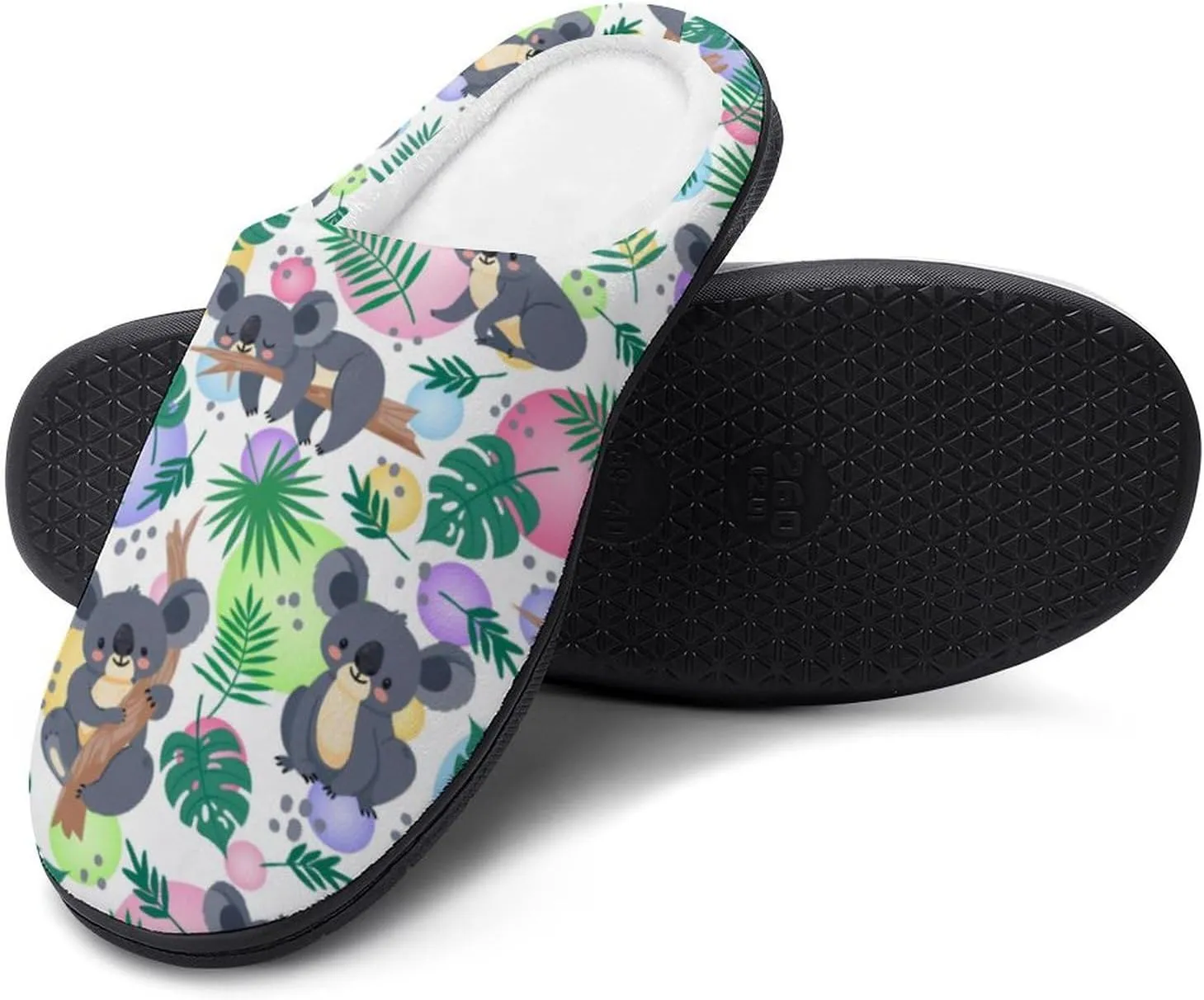 Cactus Clog Slippers For Men Non-Slip Warm House Slippers Women's Cotton Slippers Bedroom Slip-On Shoes Indoor Outdoor