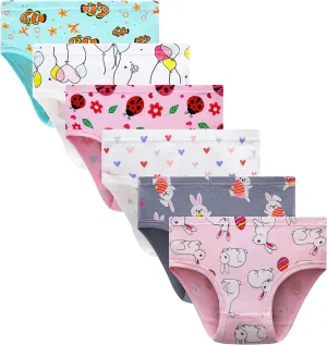 Cadidi Dinos Baby Soft Cotton Underwear Little Girls'Briefs Toddler Undies