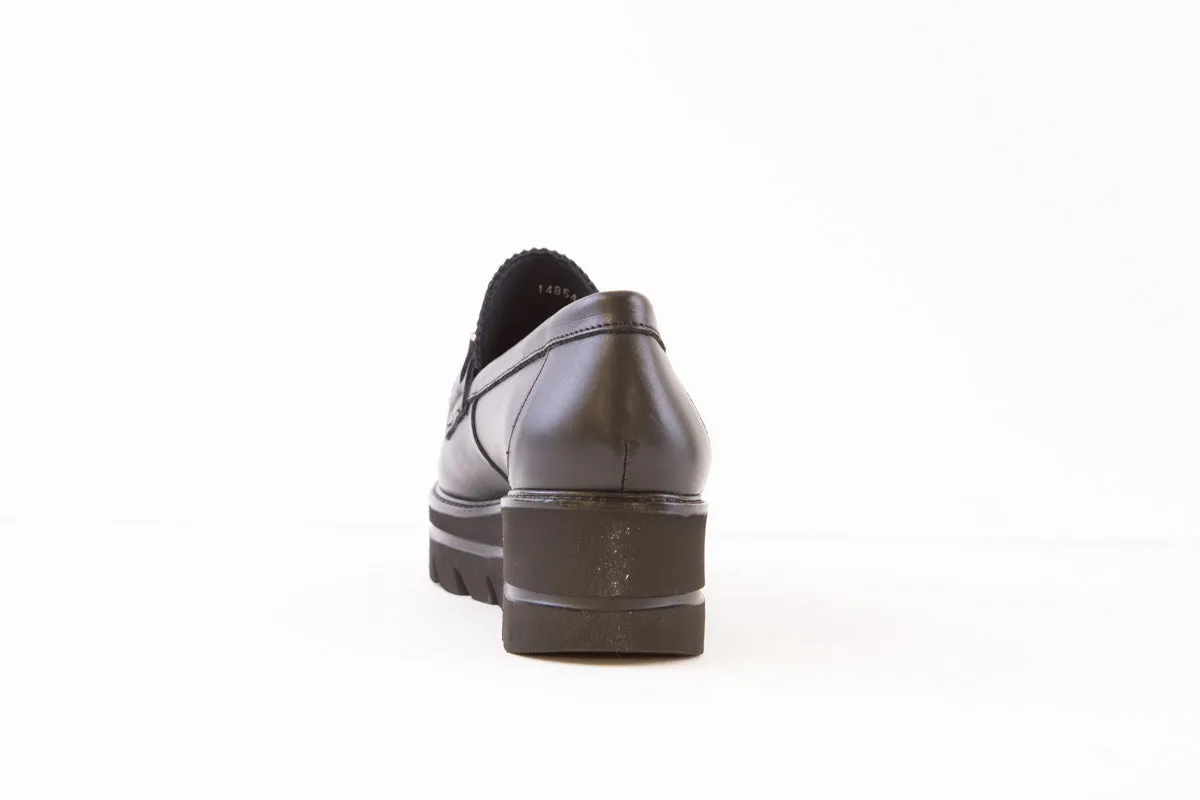 CALLAGHAN - 14854 WEDGE SLIP-ON SHOE - BLACK LEATHER