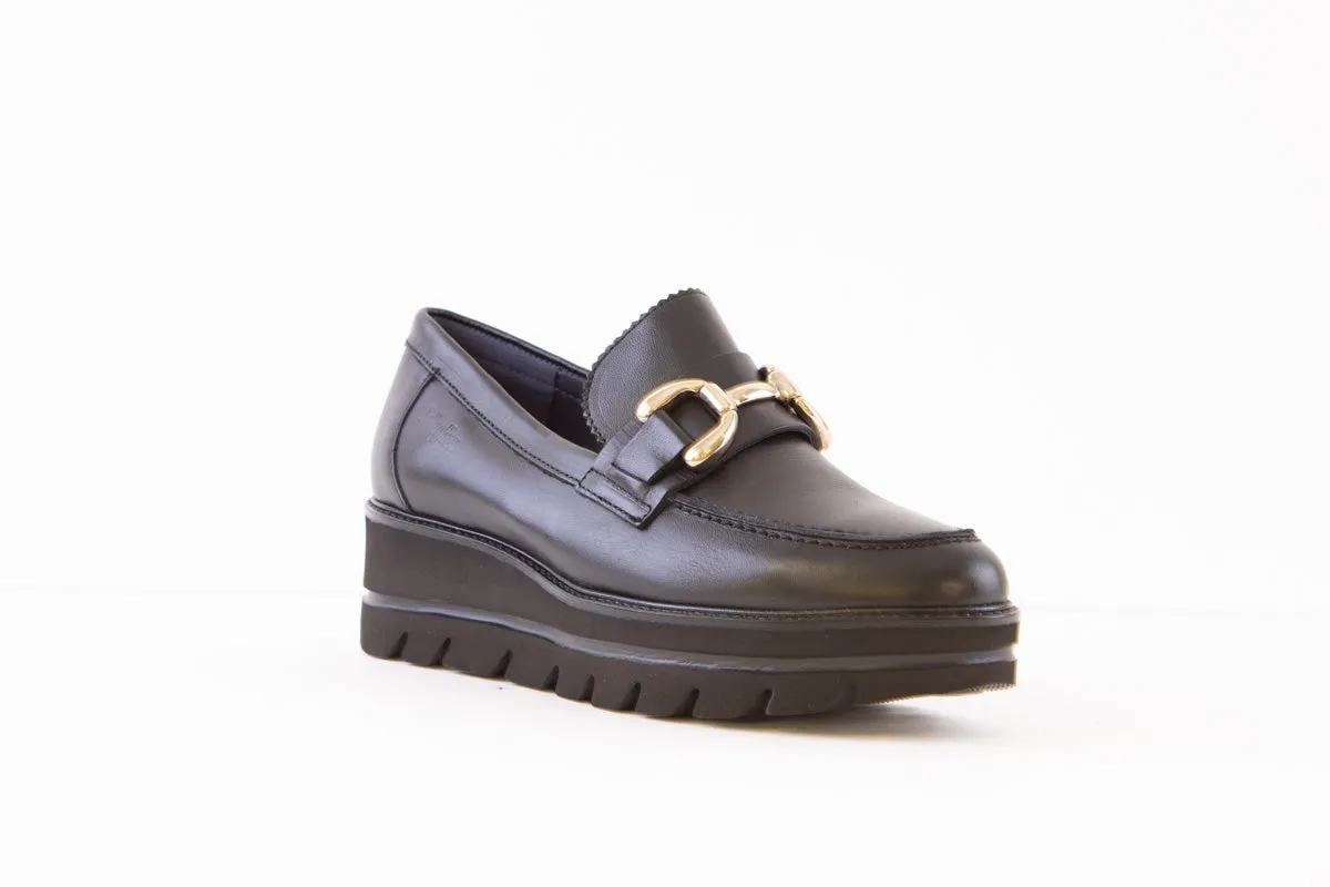 CALLAGHAN - 14854 WEDGE SLIP-ON SHOE - BLACK LEATHER