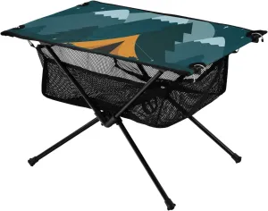 Camping Table Portable Outdoor Folding Table with Storage Mesh for Hiking Picnics BBQ Cooking Dining Kitchen Backpacking Camping