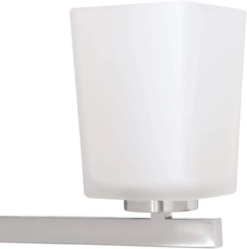Canarm LTD IVL472A04BN Hartley 4 Light Vanity, Brushed Nickel with Flat Opal Glass