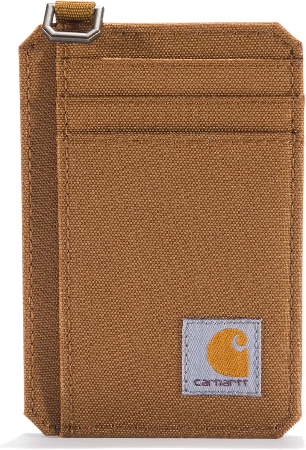 Carhartt Men's Nylon Duck Slim Front Pocket Wallets, Brown, One Size