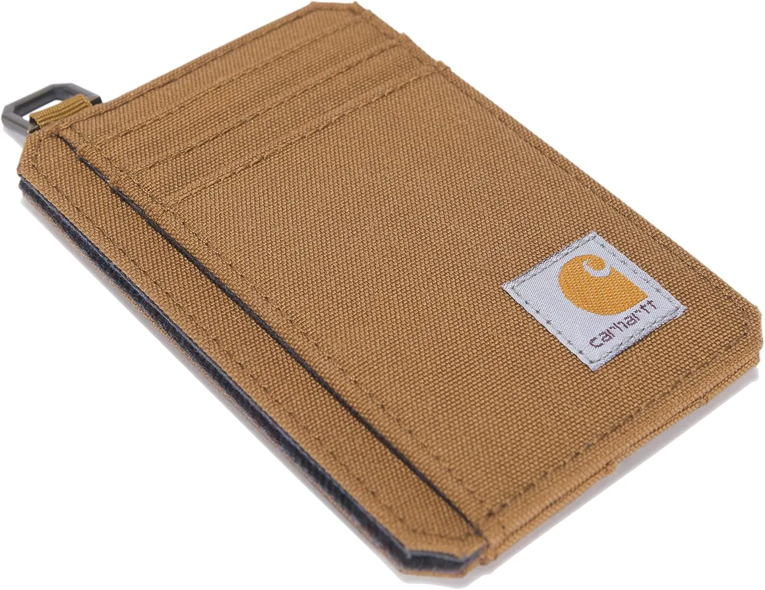 Carhartt Men's Nylon Duck Slim Front Pocket Wallets, Brown, One Size