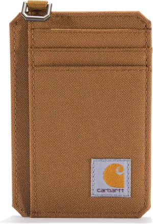 Carhartt Men's Nylon Duck Slim Front Pocket Wallets, Brown, One Size