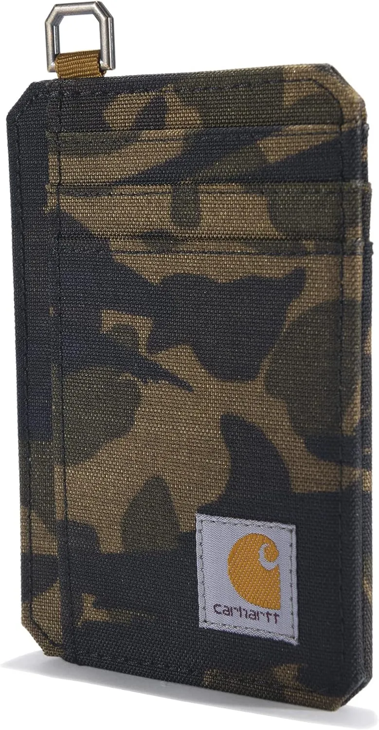 Carhartt Men's Nylon Slim Front Pocket Wallets, Blind Duck Camo, One Size