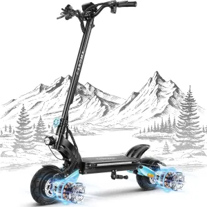 Caroma Electric Scooter Adults, 850W Motor, Max 36 Mph & 30-37 Miles Long Range, 10 Inch Run-Flat Tires, Folding E-Scooter with Dual Motor and Dual Brakes, Smart Control