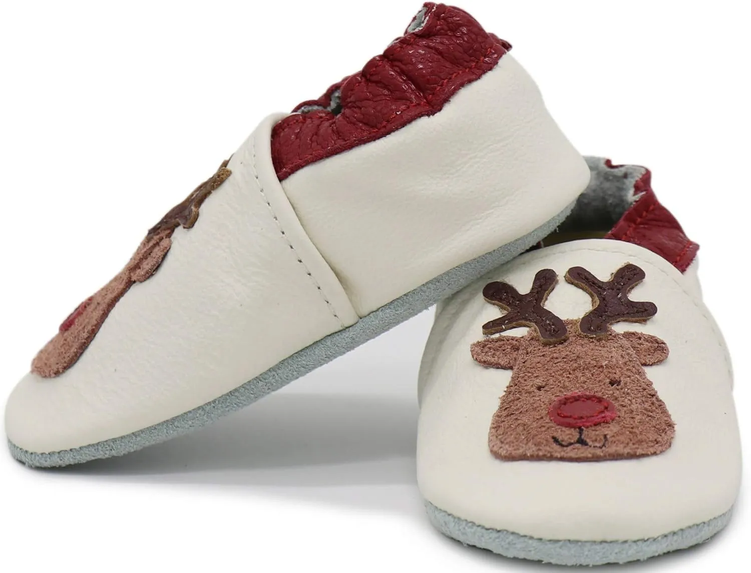 Carozoo Boys Girls Slippers Leather Soft Sole Indoor Shoes Socks Car Truck Dragon Shark Flowers 6-7 Years and 7-8 Years