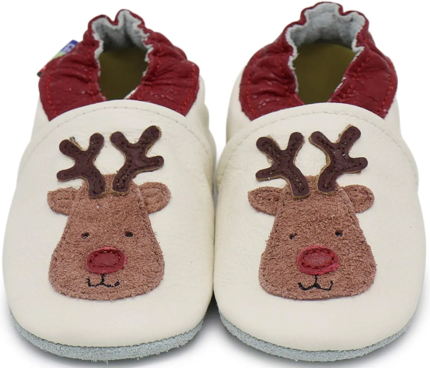 Carozoo Boys Girls Slippers Leather Soft Sole Indoor Shoes Socks Car Truck Dragon Shark Flowers 6-7 Years and 7-8 Years