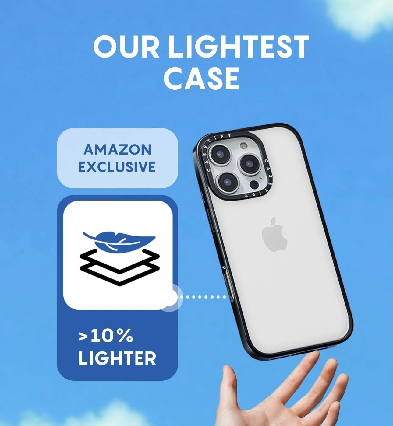 CASETiFY Compact iPhone 15 Case [4 ft. 2X Military Grade Drop Protection/Slim/Lightweight] - Moon Caravan Toile - Clear Black