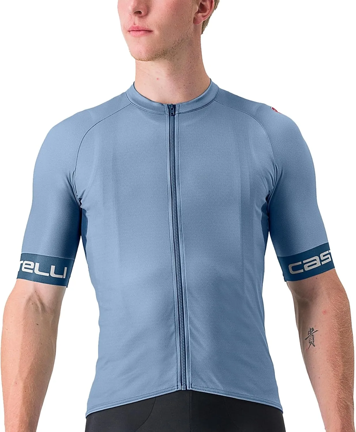CASTELLI Men’s Entrata VI Jersey, Quarter Length Sleeve Zip Up Jersey for Aerodynamics, Gravel Biking & Race Cycling