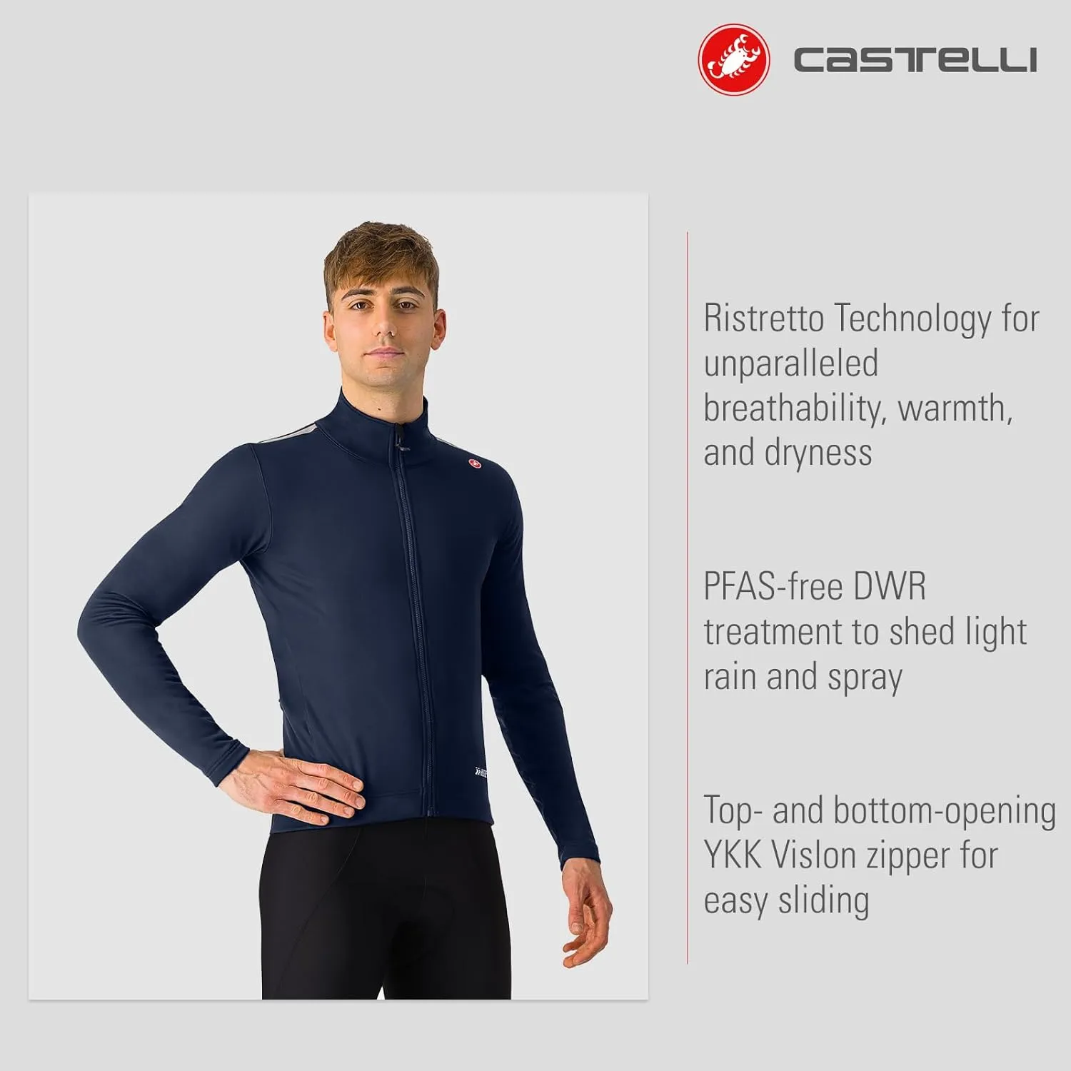 CASTELLI Men’s Espresso Air Jacket, Wind & Waterproof Jacket for Road Cycling & Gravel Biking