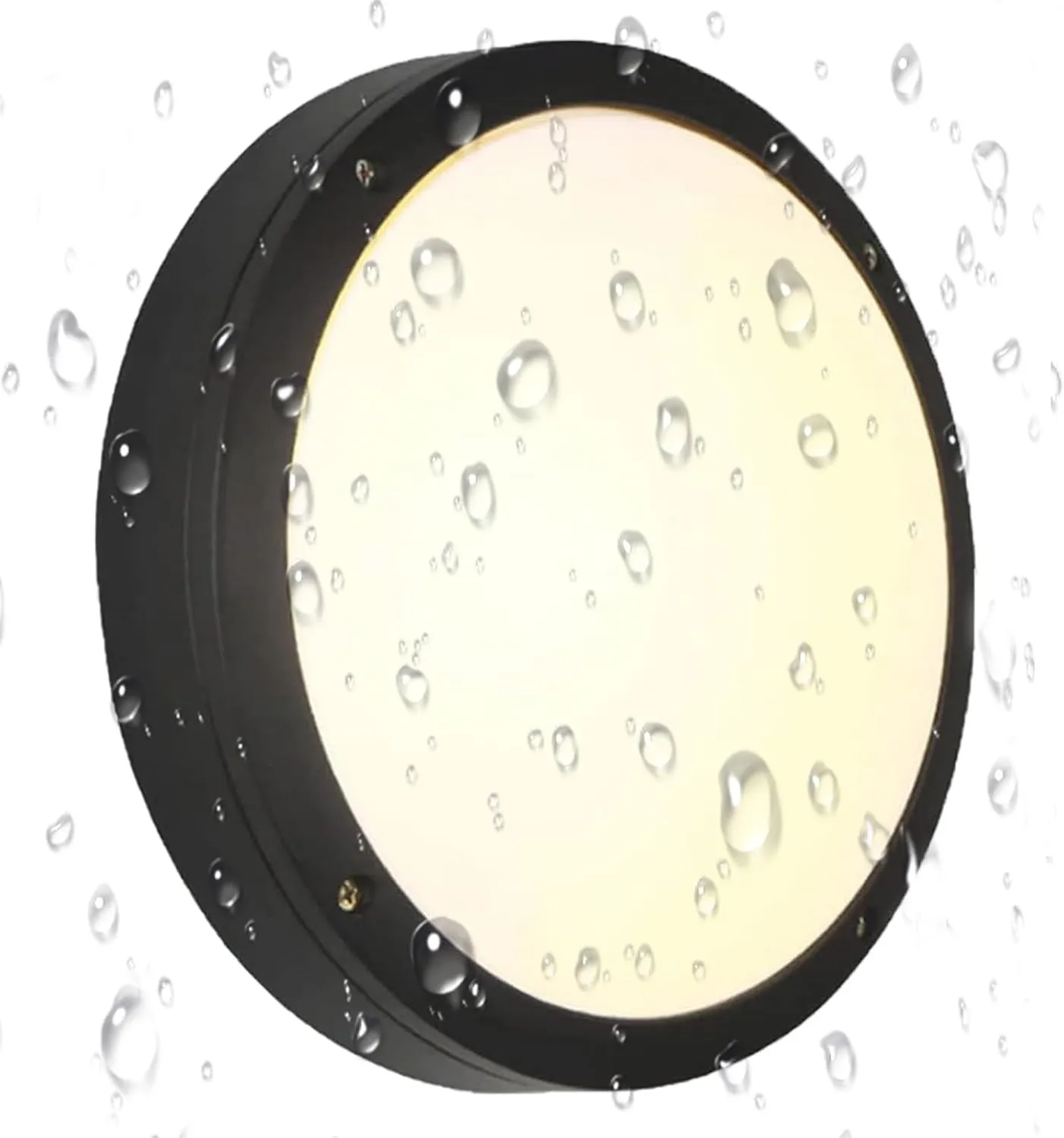 Ceiling Light, Die-Cast Aluminium Fully Sealed Moisture Resistant Light, Modern Minimalist Wall Sconce.11 inch Round, 20W, 3000K, IP65 Rainproof, Suitable for Walls or Ceilings in Wet Areas.