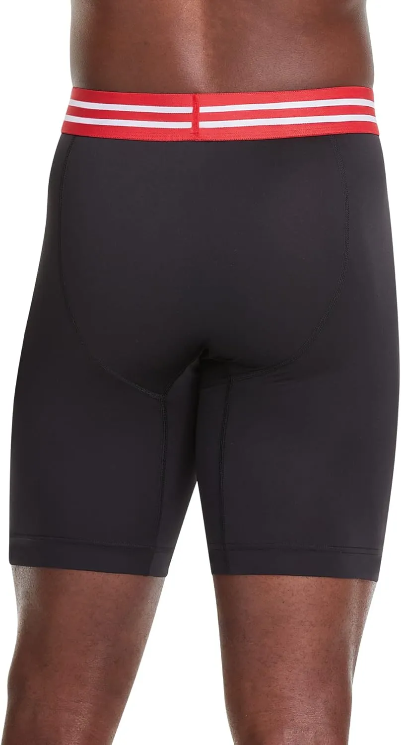Champion Men's Cotton Moisture-Wicking Performance Stretch Boxer Briefs, 3-Pack