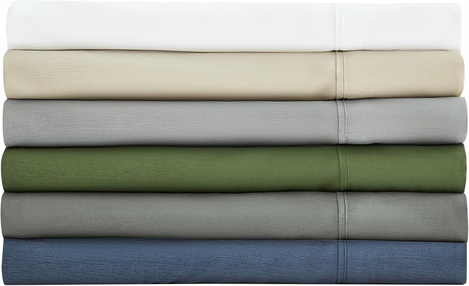 Chezmoi Collection 4-Piece Stone Washed Full Sheet Set - Rayon Derived from Bamboo & Polyester Blended, Breathable & Cooling 15-Inches Deep Pocket Sheets & Pillowcases Set, Light Gray