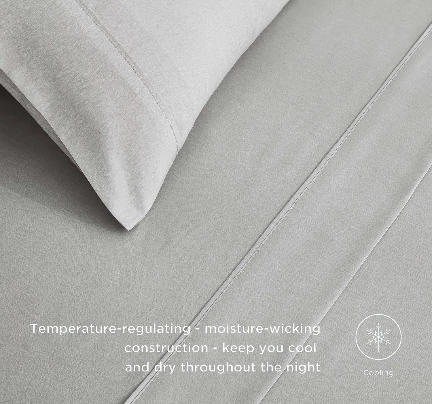 Chezmoi Collection 4-Piece Stone Washed Full Sheet Set - Rayon Derived from Bamboo & Polyester Blended, Breathable & Cooling 15-Inches Deep Pocket Sheets & Pillowcases Set, Light Gray