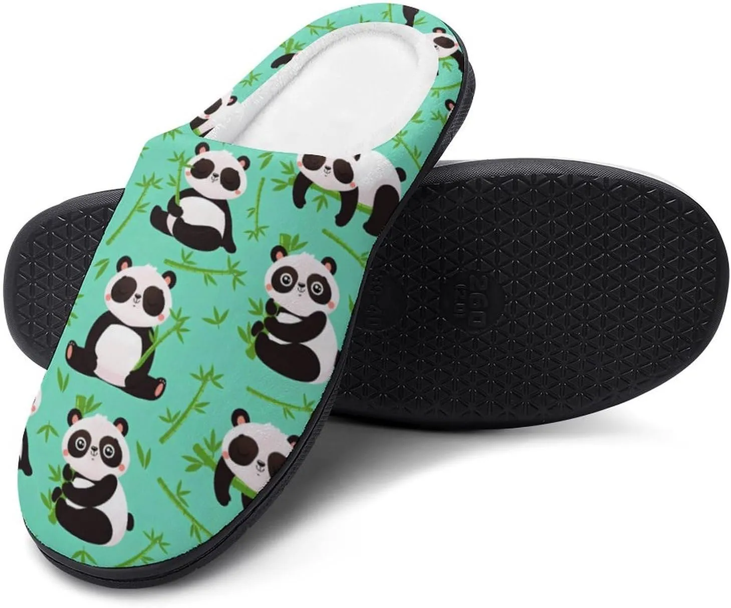 Christmas Clog Slippers Mens Non-Slip Warm House Slippers Womens Cotton Slippers Bedroom Slip-On Shoes Indoor Outdoor