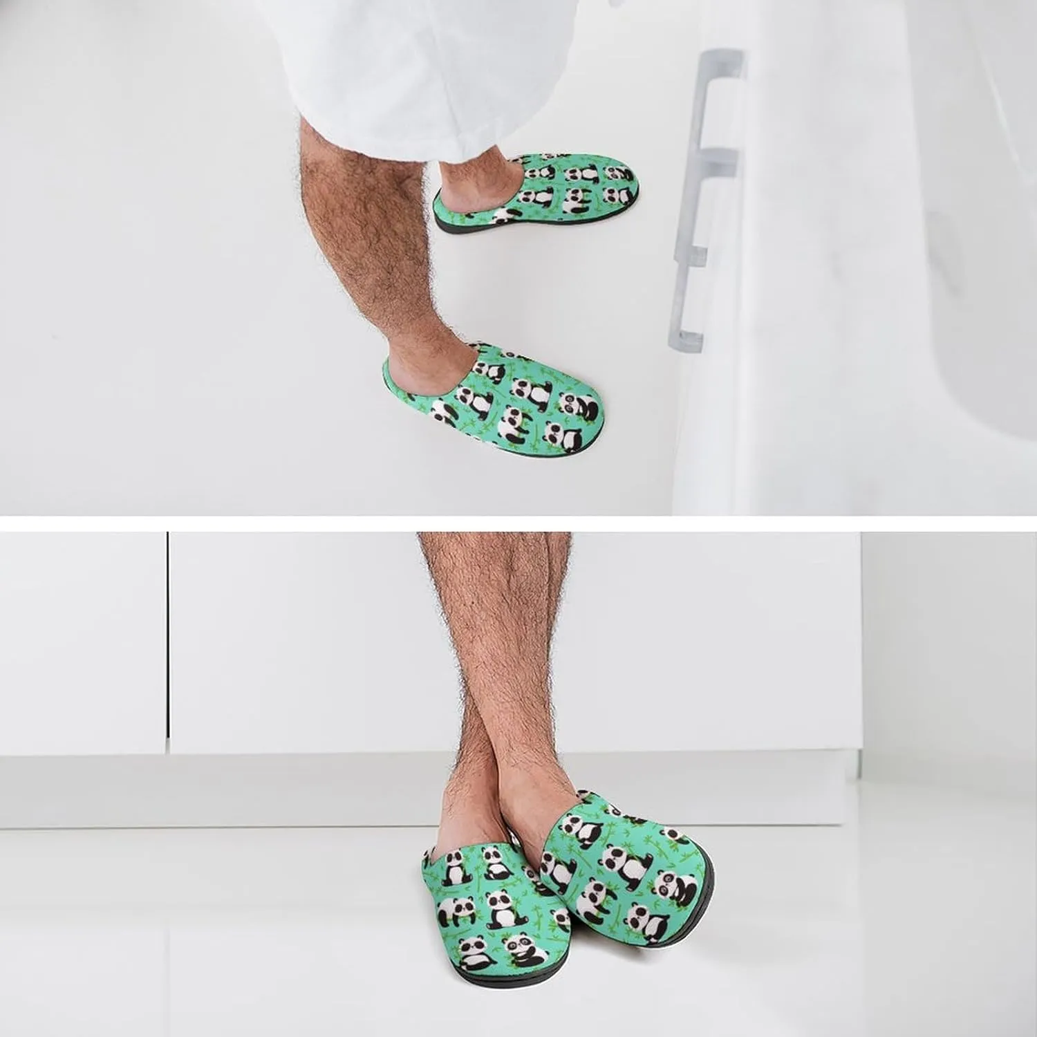 Christmas Clog Slippers Mens Non-Slip Warm House Slippers Womens Cotton Slippers Bedroom Slip-On Shoes Indoor Outdoor
