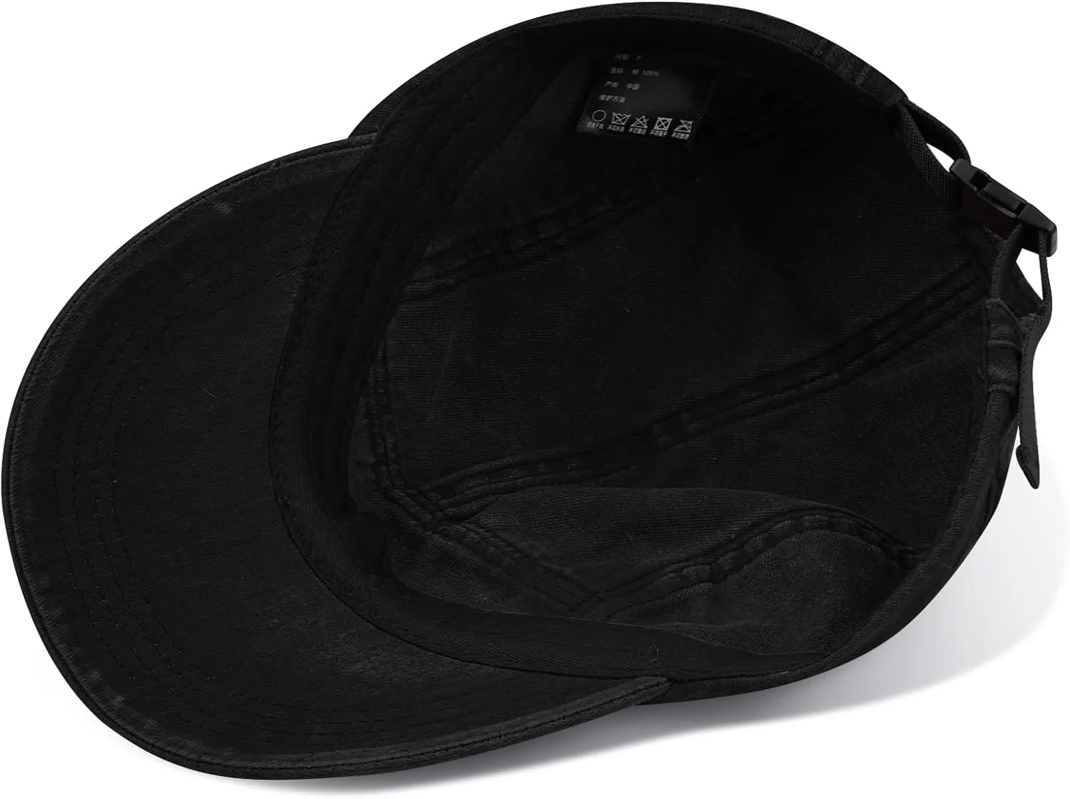 Clakllie 5 Panel Flat Brim Baseball Cap - Washed Cotton, Vintage Dad Hat for Men & Women Street Style Trucker Cap Hip Hop Hat