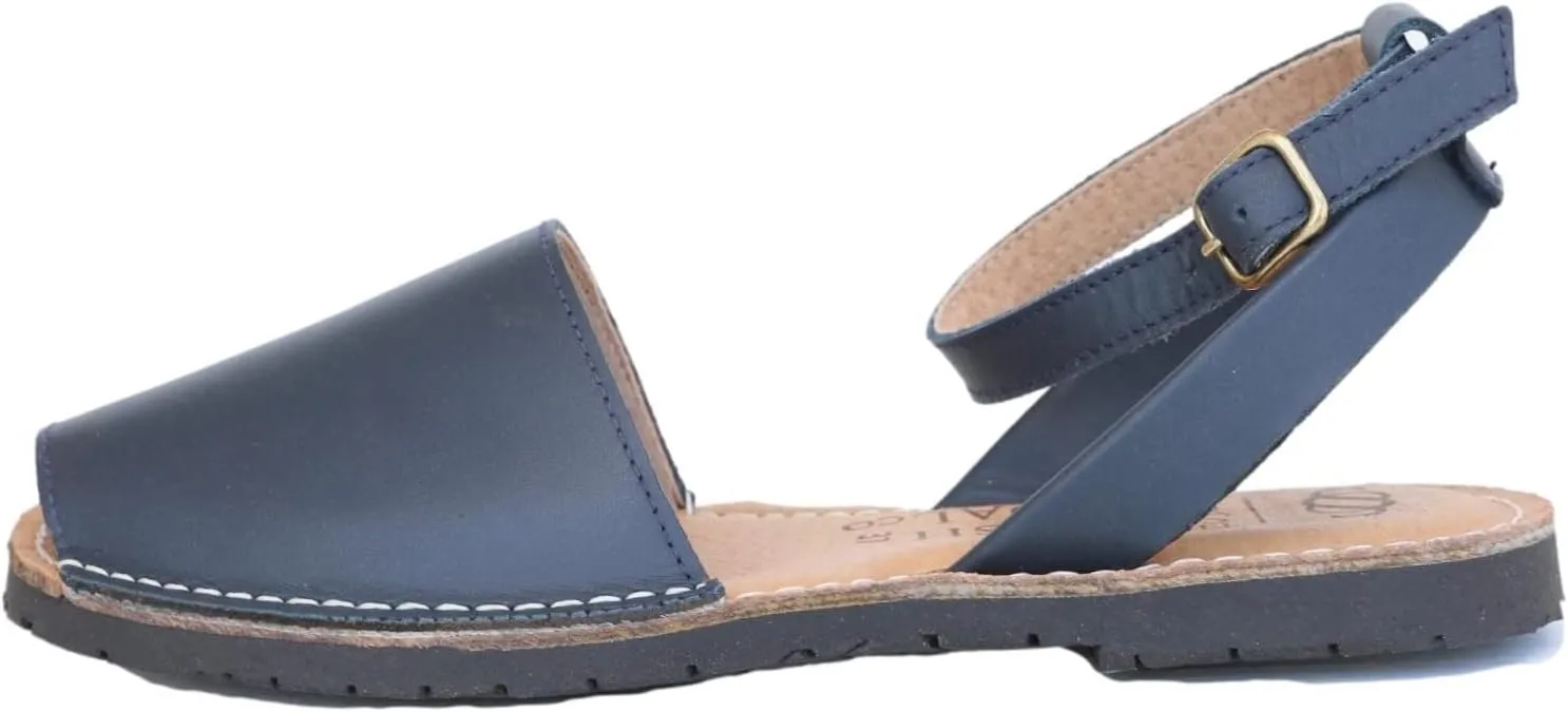 Classic Ankle Strap Sandals for Women – Dressy Soft Leather Sandals with Removable Ankle Strap, Casual Women’s Flat Sandals
