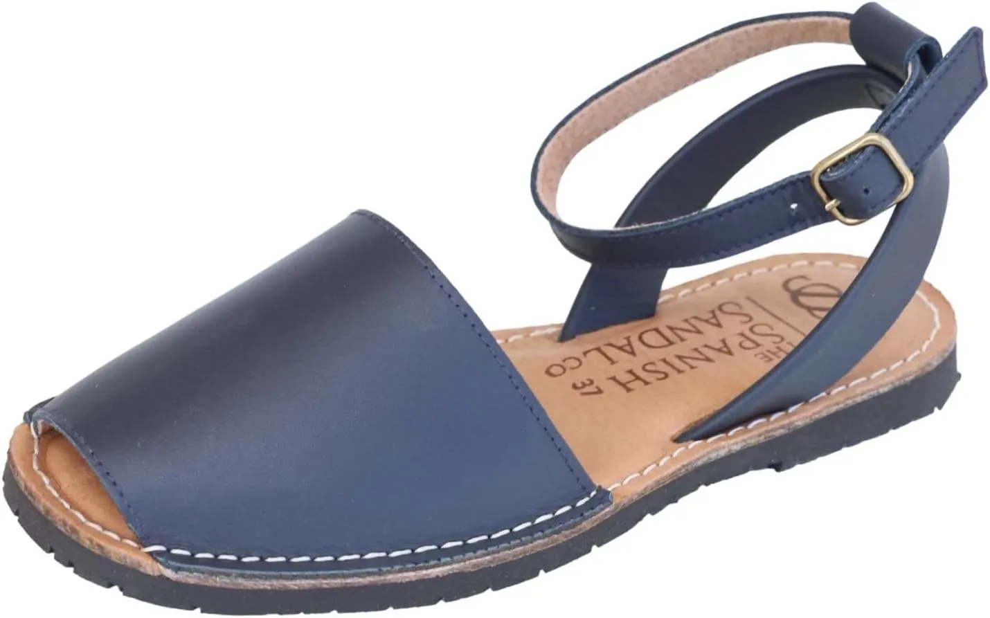 Classic Ankle Strap Sandals for Women – Dressy Soft Leather Sandals with Removable Ankle Strap, Casual Women’s Flat Sandals