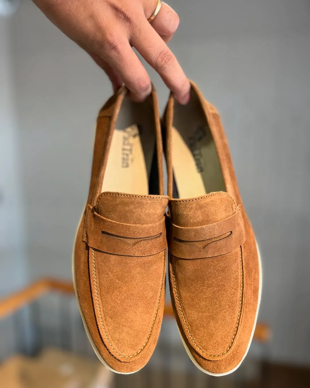 Classic Camel Suede Loafers for Modern Living