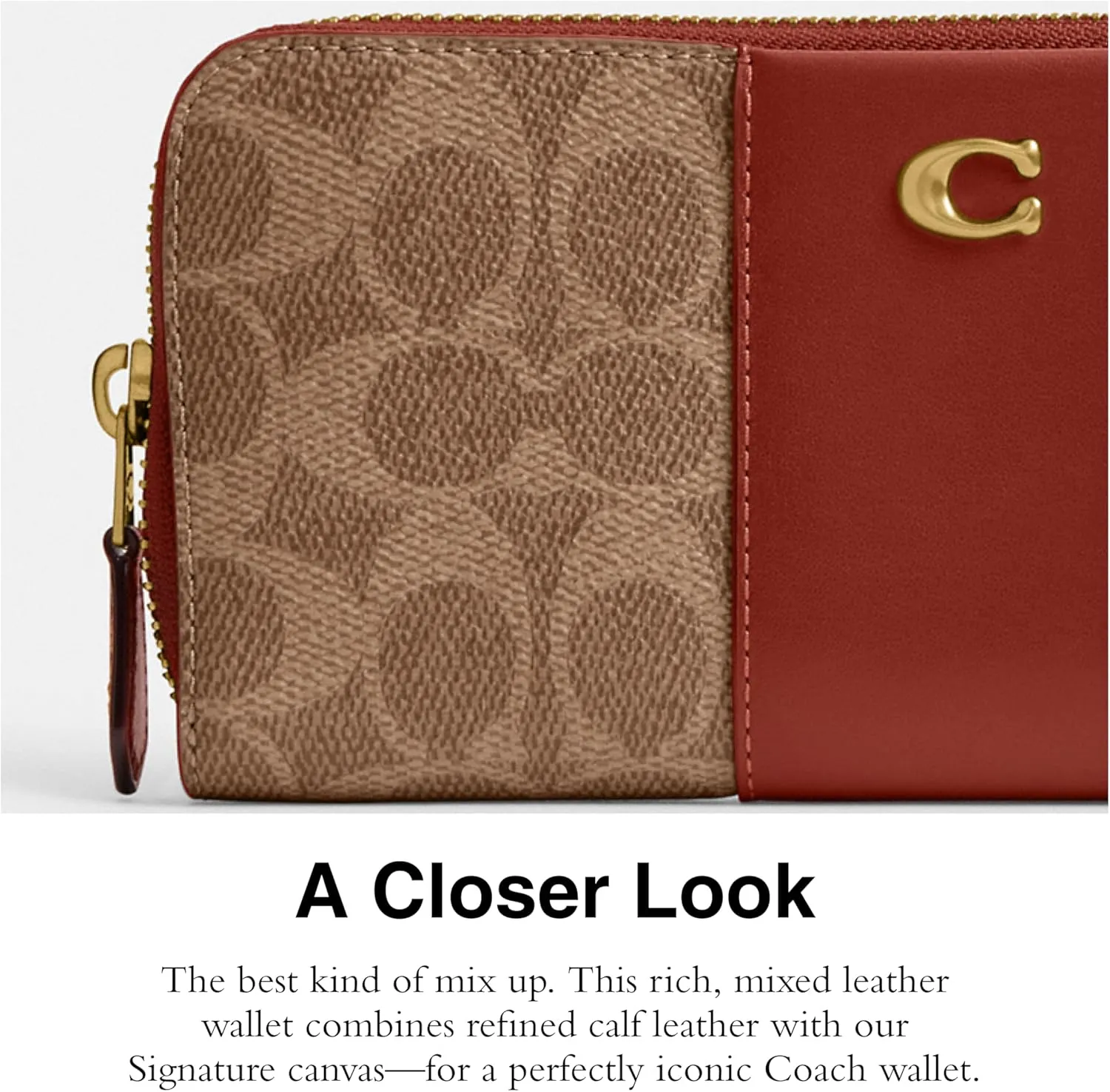 Coach Slim Accordion Zip