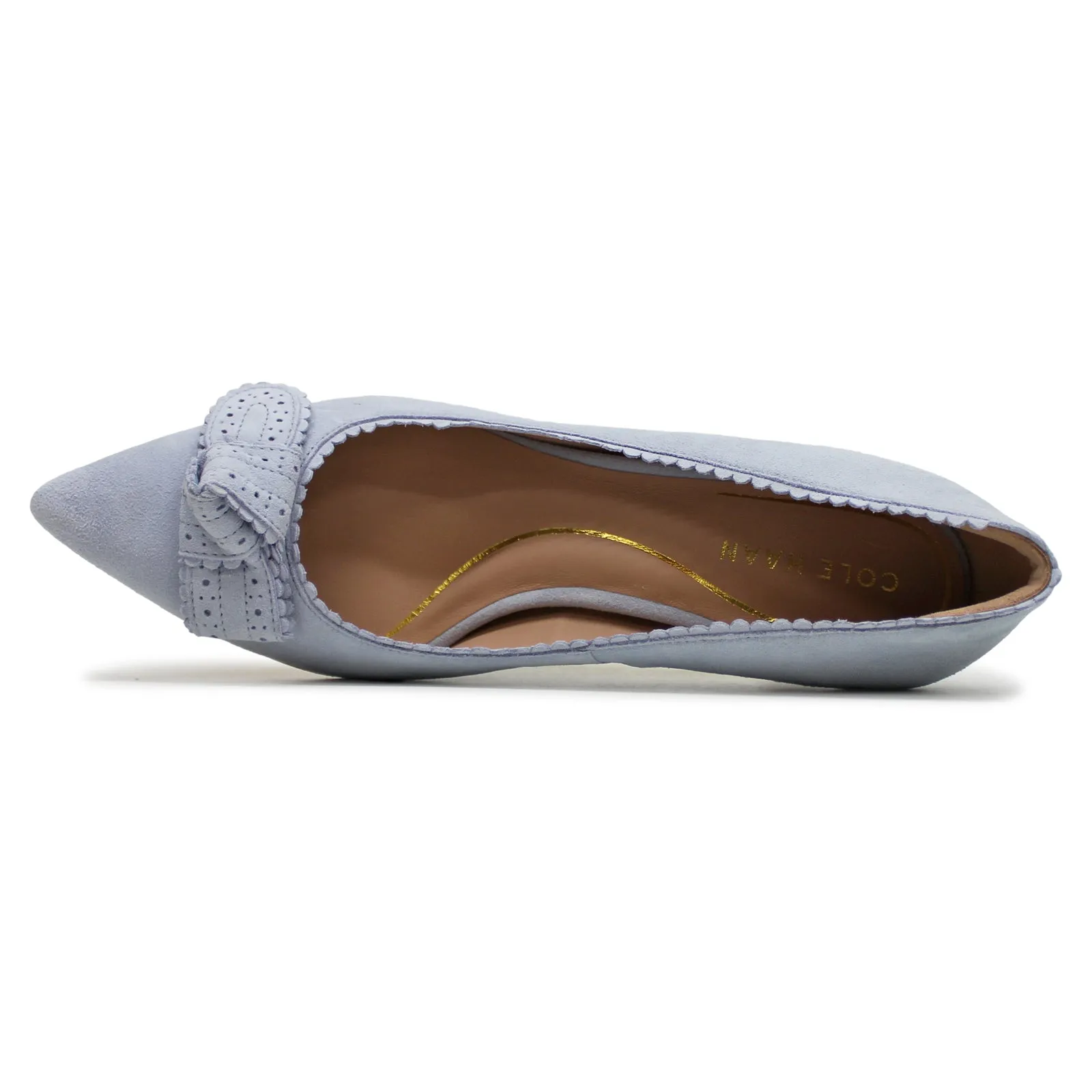 Cole Haan Bellport Bow Pump Suede Women's Slip On Heels Shoes