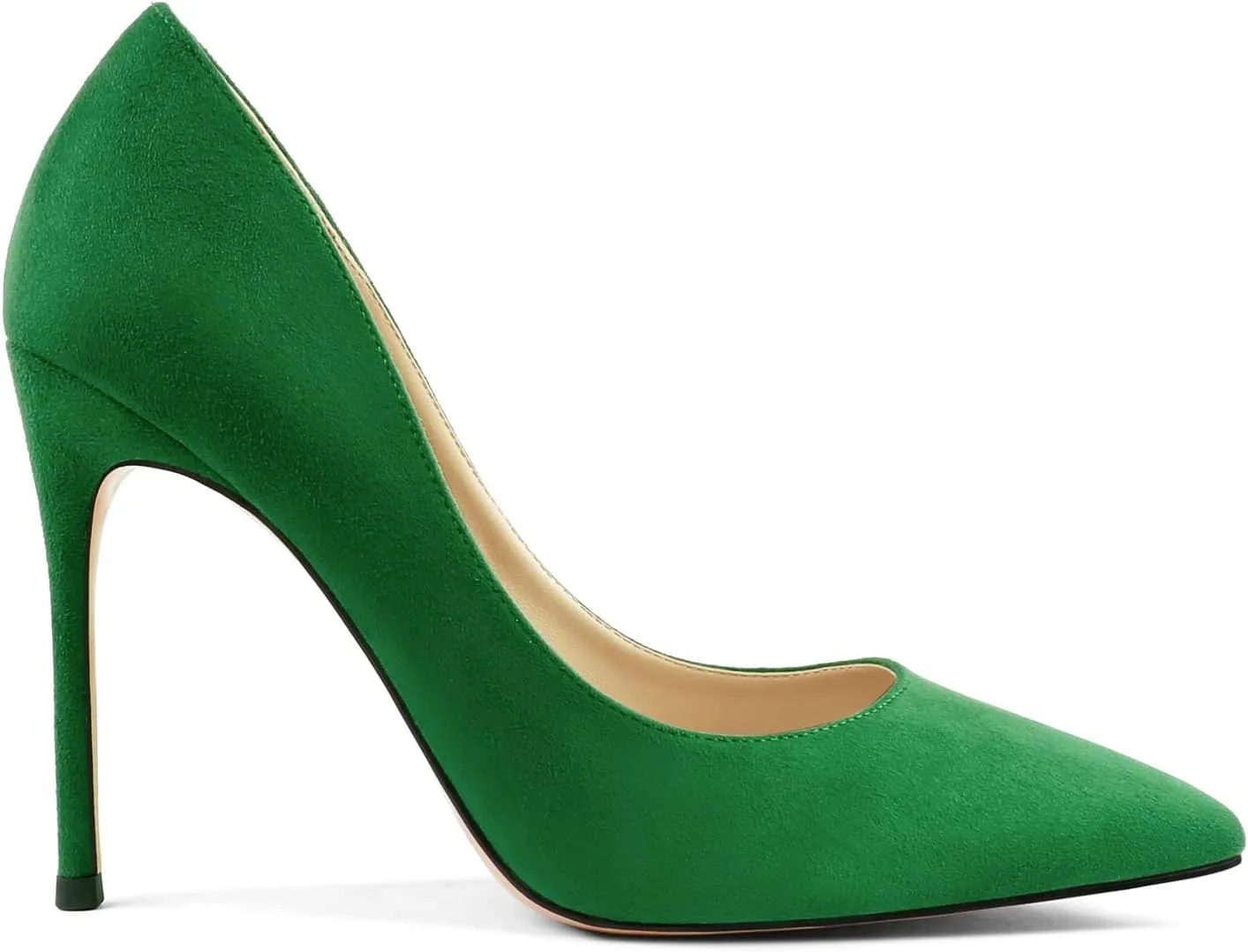 COLETER Women's 4 Inch Pumps Pointy Toe Wedding Dress Shoes Slip on Stiletto Pumps